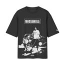 Roar of the Legend, Lions & Legacy Sidhu Moosewala | Oversized Black Front Print T-Shirt | OoltaSeedha.com