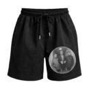 The World Bosses, Suprmeme Leaders - Kim, Trump & Putin Premium Relaxed Fit Front Print Black Shorts ooltaseedha.com