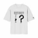 Wait What? The Overthinker's Punctuation | Oversized White Front Print T-Shirt | OoltaSeedha.com