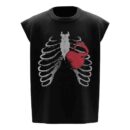 The Iron Heart Weight In Ribs | Premium Boxy Fit Front Printed Sleeveless Tank Top Vest ooltaseedha.com