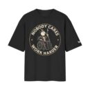 Nobody Cares Work Harder Wheelchair Special | Oversized Black Front Print T-Shirt | OoltaSeedha ooltaseedha.com