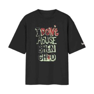 Sanskari Menace No Gaali Guarantee | I Don’t Abuse Behen Ch*d | Oversized Black Front Print T-Shirt | OoltaSeedha