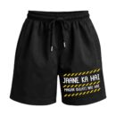 Reverse Shayari - jaane Ka Hai Magar Bulati Nai Hai Premium Relaxed Fit Front Print Black Shorts | OoltaSeedhaooltaseedha.com