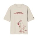 Fuck Chaar Log - 4 Log Kya Kahenge Skater Bird | Oversized Off-White Front Print T-Shirt | OoltaSeedha.com
