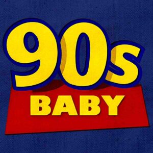 90s Baby Nostalgia Parody | Navy Blue Regular Fit Pocket Print T-Shirt | OoltaSeedha.com