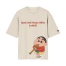 Apna Alsi Roop Dikha Ladhki - Shinchan With Naagin Been | Oversized Front Print T-Shirt | OoltaSeedha.com