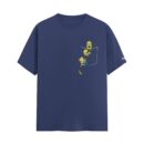 Grabbing BANANA In Pocket Minions | Navy Blue Regular Fit Pocket Print T-Shirt | OoltaSeedha.com