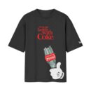 Better With Coke Vintage Parody Gangster Drop | Oversized Black Front Print T-Shirt | OoltaSeedha.com