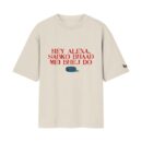 Hey Alexa, Sabko Bhaad Mei Bhej Do | Oversized Off-White Front Print T-Shirt | OoltaSeedha.com