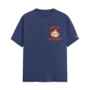 Burnt Out But Optimistic Marshmallow | Navy Blue Regular Fit Pocket Print T-Shirt | OoltaSeedha.com