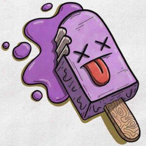 Dead Inside Melting Popsicle | White Regular Fit Pocket Print T-Shirt | OoltaSeedha.com