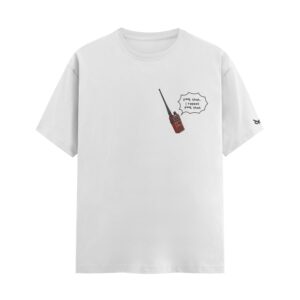 Calling In The BS Walkie-Talkie – FCK That, I Repeat, FCK That | White Regular Fit Pocket Print T-Shirt | Oolta Seedha