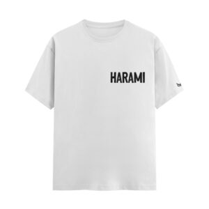 Certified Harami Slang Typography | White Regular Fit Pocket Print T-Shirt | Oolta Seedha