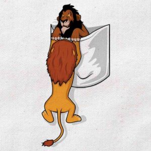 Long Live The King Pocket Betrayal Lion King Parody | White Regular Fit Pocket Print T-Shirt | OoltaSeedha.com