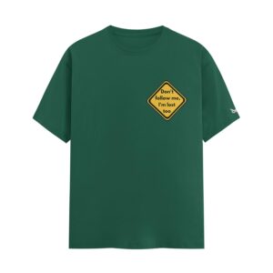 Blind Leading The Blind “I’m Lost Too” Sign | Green Regular Fit Pocket Print T-Shirt | Oolta Seedha