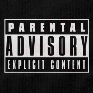 Walking Red Flag "Parental Advisory" | Black Regular Fit Pocket Print T-Shirt | OoltaSeedha.com