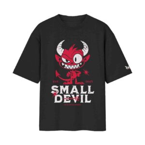 Small Devil Mascot Cute and Witty | Front Print T-Shirt | OoltaSeedha Small Devil Mascot Cute and Witty | Front Print T-Shirt | OoltaSeedha