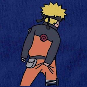 The Secret Thousand Years of Death Jutsu - Naruto | Navy Blue Regular Fit Pocket Print T-Shirt | OoltaSeedha.com