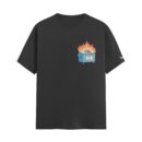 Literal Dumpster Fire "I'm Fine" Mascot | Black Regular Fit Pocket Print T-Shirt | OoltaSeedha.com
