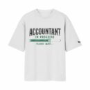Chartered Accountant Loading Progress Job/Career Options | White Front Print T-Shirt | Oolta Seedha