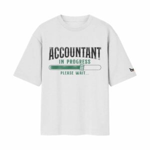 Chartered Accountant Loading Progress Job/Career Options | White Front Print T-Shirt | Oolta Seedha Chartered Accountant Loading Progress Job/Career Options | White Front Print T-Shirt | Oolta Seedha