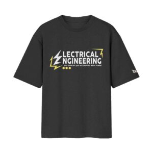 Electrical Engineering – Hardware Engineer No Magic Power Job/Career Options | Black Front Print T-Shirt | Oolta Seedha Electrical Engineering – Hardware Engineer No Magic Power Job/Career Options | Black Front Print T-Shirt | Oolta Seedha