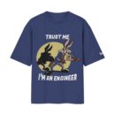 Trust Me I’m An Engineer – ACME Certified Wile E. Coyote | Regular Blue Front Print T-Shirt | Oolta Seedha