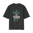 Tax Accountant Excel At Taxes Grid Master Job/Career Options | Black Front Print T-Shirt | Oolta Seedha