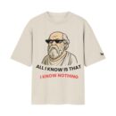 The High Philosopher – I Know Nothing | Oversized Off-White Front Print T-Shirt | Oolta Seedha