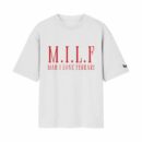 M.I.L.F. Man I Love Ferrari – Milf Minimal Statement | White Front Print T-Shirt | Oolta Seedha