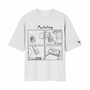 Marketing Specialist “Create The Problem First” Comic Strip Job/Career Options | White Front Print T-Shirt | Oolta Seedha Marketing Specialist “Create The Problem First” Comic Strip Job/Career Options | White Front Print T-Shirt | Oolta Seedha