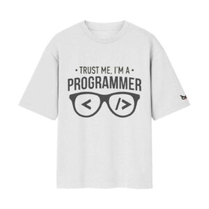 Software Programmer – Full Stack Programmer Trust Me Job/Career Options | White Front Print T-Shirt | Oolta Seedha