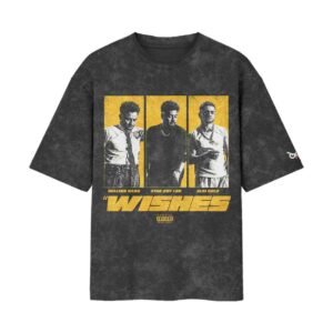 Wishes Desi Hip Hop Millind Gaba x Star Boy LOC x Asli Gold Rap Song | Oversized Acid Wash Black Front Print T-Shirt | OoltaSeedha