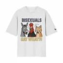 Bisexuals Eat What?! – Triple Wordplay – ASS PSY CCK | White Front Print T-Shirt | Oolta Seedha