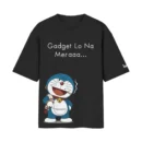 Gadget Lo Na Mera – Tapori Doraemon 2000s Nostalgia Parody | Black Front Print T-Shirt | Oolta Seedha