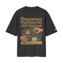 Parampara Pratishtha Anushasan Indian Drinking Ritual | Black Front Print T-Shirt | Oolta Seedha
