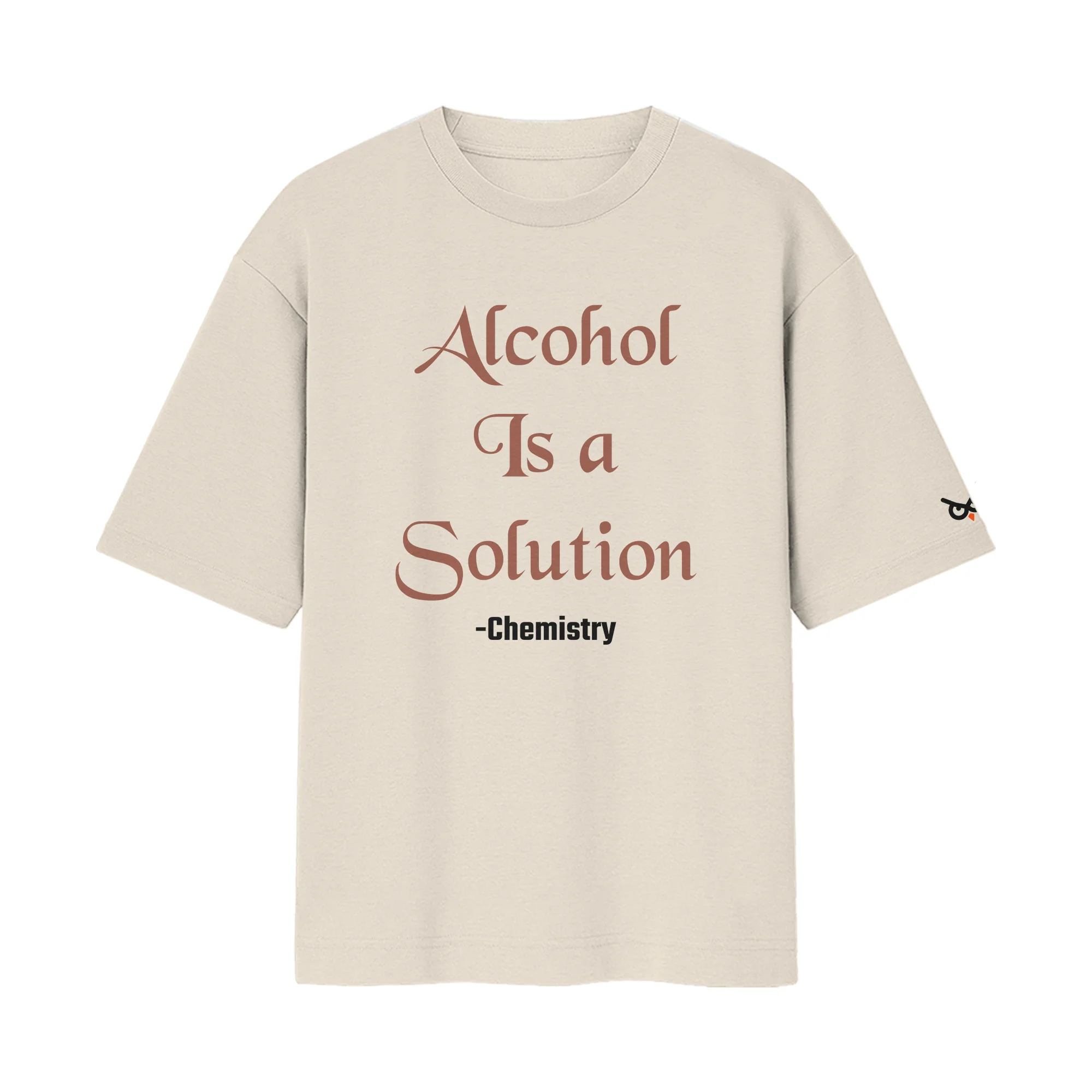 Alcohol Is A Solution – Chemistry Funny Science Pun | Off/White Front Print T-Shirt | Oolta Seedha Alcohol Is A Solution – Chemistry Funny Science Pun | Off/White Front Print T-Shirt | Oolta Seedha
