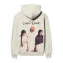 The Bapu/Daddy Pronouns Mahatma Gandhi Swag | Off-White Back Print Hoodie | Oolta Seedha