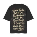 Twinkle Twinkle Jatt Di Car – Always Talli Never Cry – Punjabi Rhyme | Black Back Print T-Shirt | Oolta Seedha