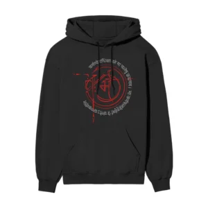 Karma Chakra Krishna - Gita Shloka - The Eternal Charioteer | Black Front and Back Print Hoodie | OoltaSeedha.com