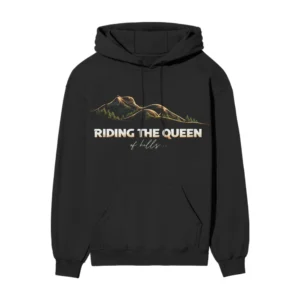 Riding The Queen Of Hills – Mussoorie India Curvy Wanderlust | Black Front Print Hoodie | Oolta Seedha Riding The Queen Of Hills – Mussoorie India Curvy Wanderlust | Black Front Print Hoodie | Oolta Seedha